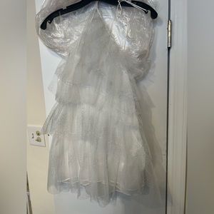 The Bar Lou Dress Sparkle Blanc